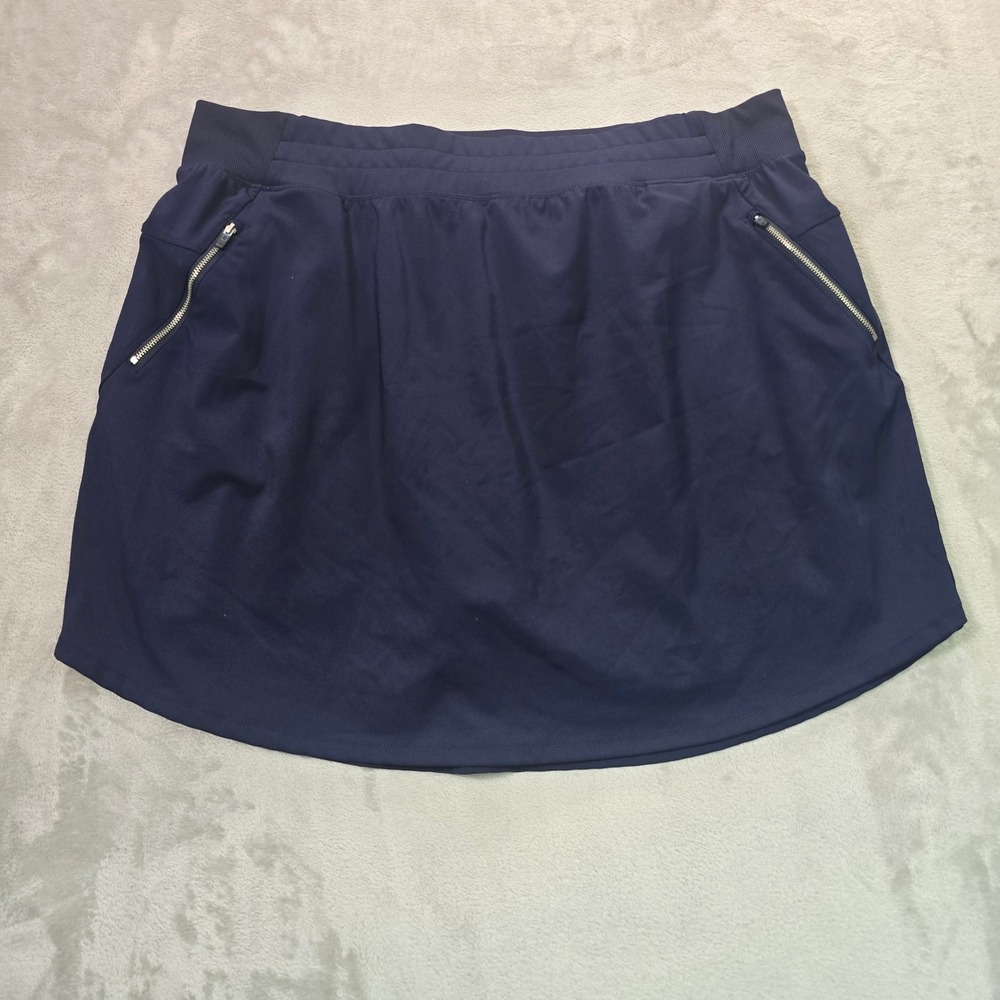 Livi for Lane Bryant Navy Active Skort Plus Size 22/24 Zipper Pockets A83870